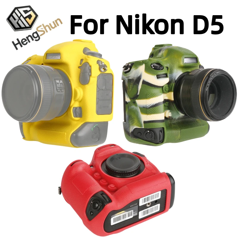 Silicone Rubber Camera Body Case For Nikon D5 Shockproof Cover Soft Protector Digital Camera Accessories+1PCS Free Tempered Film