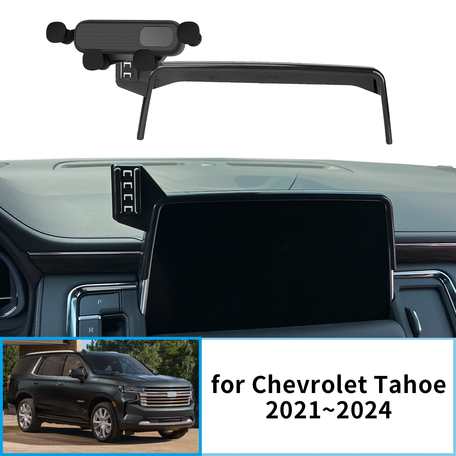 Car Mobile Phone Holder for Chevrolet Tahoe 2021~2024 GPS Bracket Navigation Stand Auto Accessories