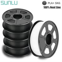 SUNLU PLA Plus Filaments 5 Rolls 1.75MM 3D Printer Tolerance -/+ 0.02MM 100% No Bubble 1KG Spool for DIY FDM 3D Materials