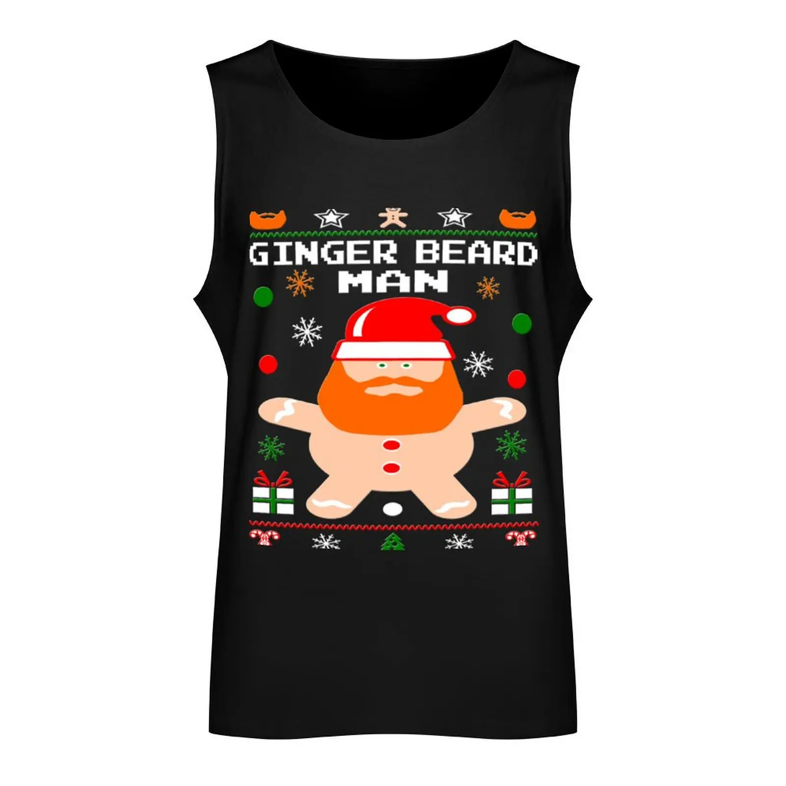 Ginger Beard Man Christmas Tank Top Men's sports t-shirt Men's t-shirt clothes for men summer