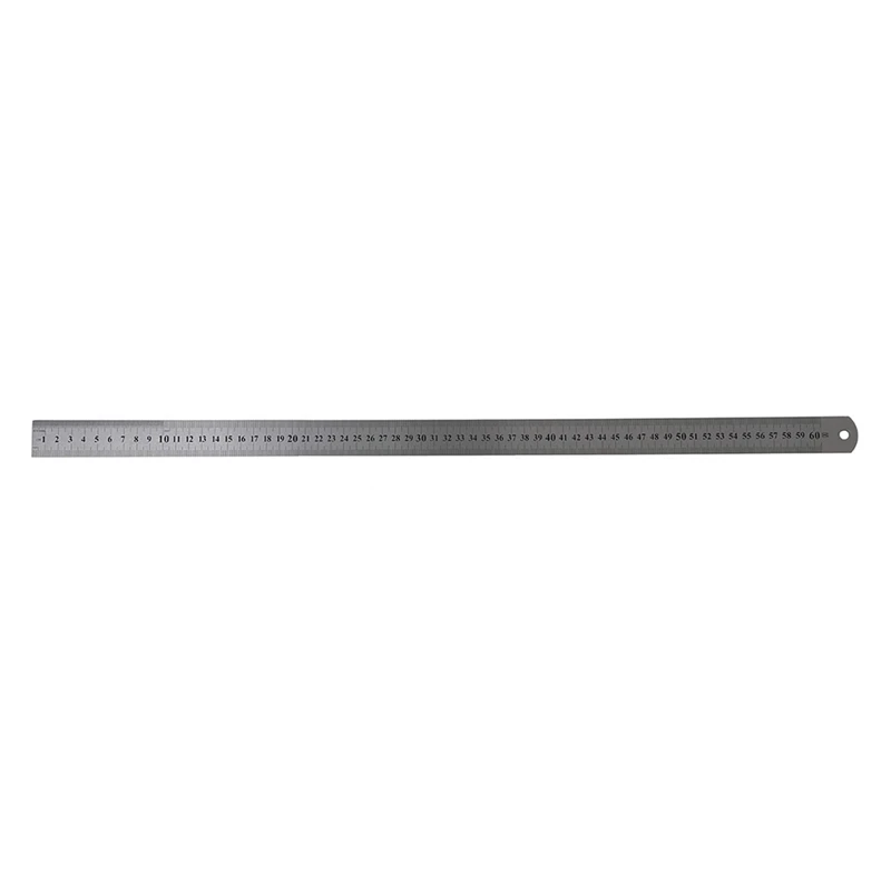 60Cm Stainless Metal Measuring Straight Ruler With Stainless Steel Ruler 12 Inch + 6 Inch Metal Rulers