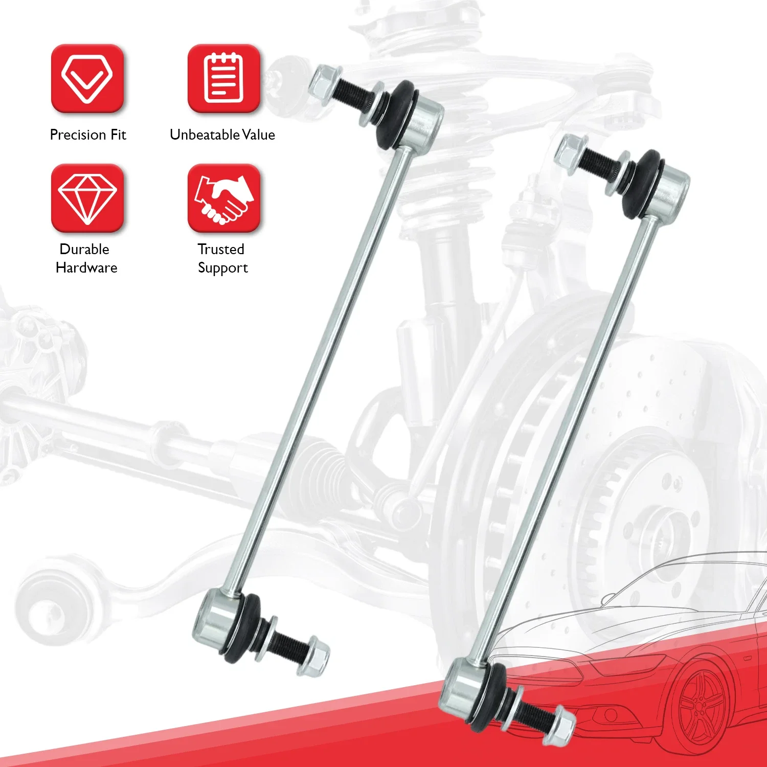 TOPICKSAP 2Pcs Front Sway Bar End Link Kit for Cadillac SRX 2010-2015 Suspension 20984481 K750414