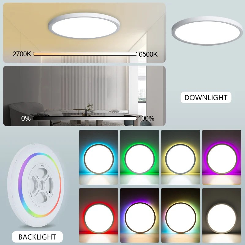 MARPOU Tuya LED Ceiling Light WiFi 36W 28W 220V Modern Ceiling Lamp Smart Life APP Alexa Google Voice Control for Home Lighting