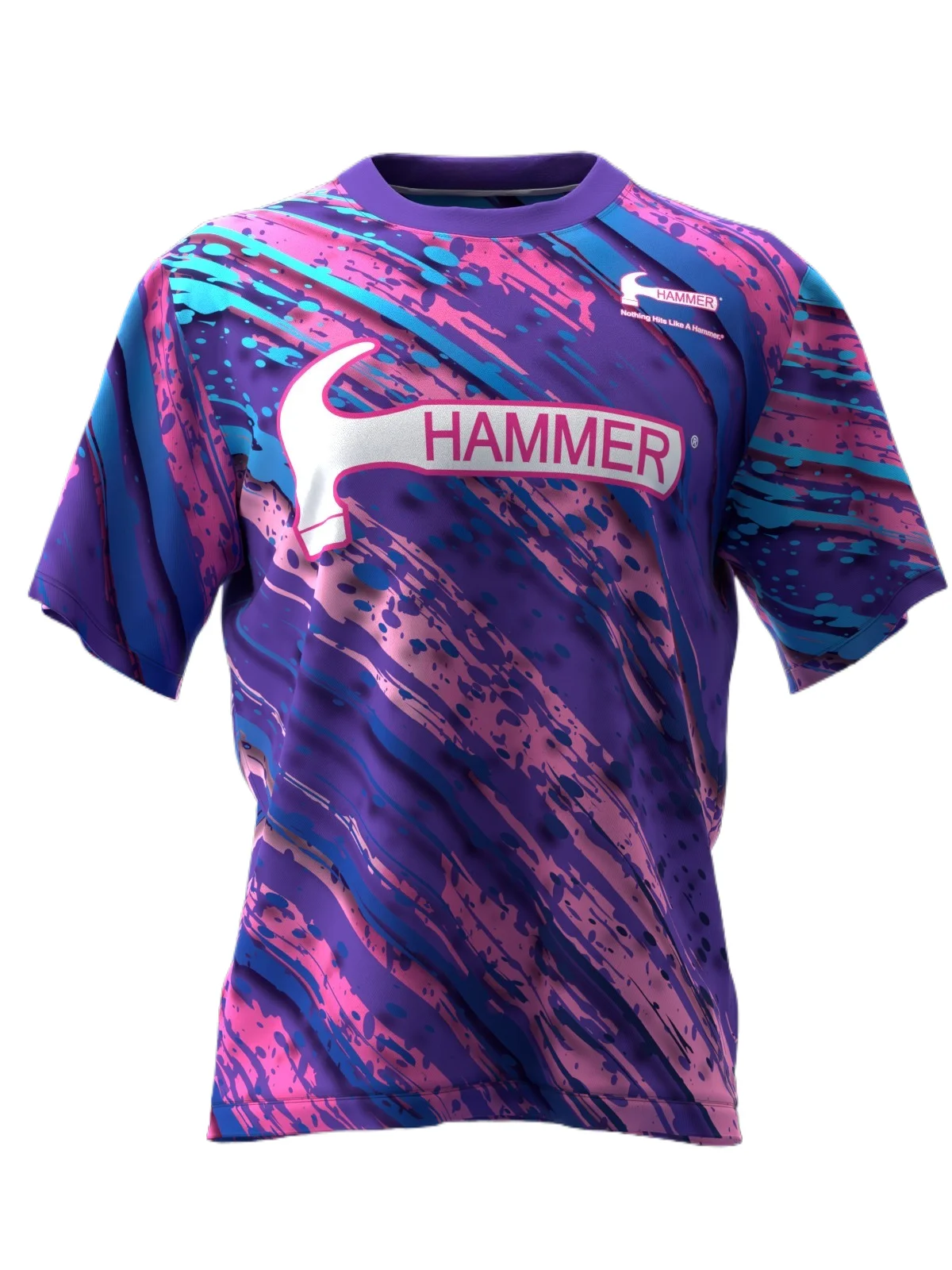 Bowling Jersey, Quick Dry Breathable, Vibrant Splatter Streak Graphic, Dynamic Bold Vibe for Bowling Games with Close Friends