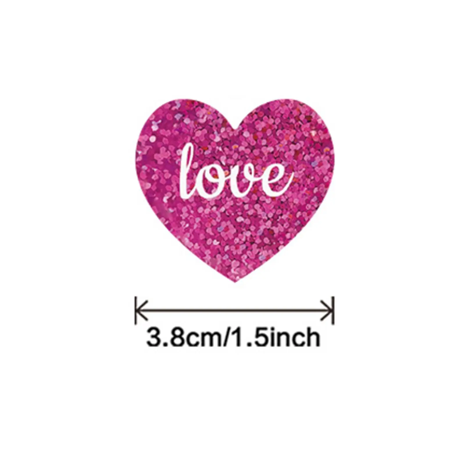 Heart Shaped Stickers Valentines Day Decoration 500Pcs Cards Labels for Anniversary Birthdays Party Supplies Engagement Festival