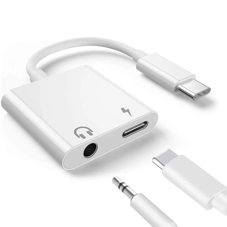 

2 in 1 USB-C Adapter with 3.5mm Headphone Jack Compatible for iPad Pro and Type-C Jack Phone
