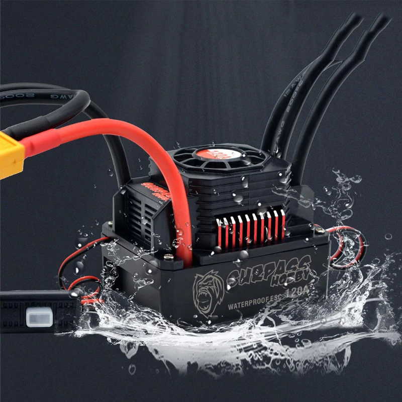 RC Car 1:8 Parts Waterproof 4068 4076 1350KV 2000KV 2050KV 2250KV 2650KV Brushless Motor 120A 150A ESC for 1/8 RC Car Boat Plane