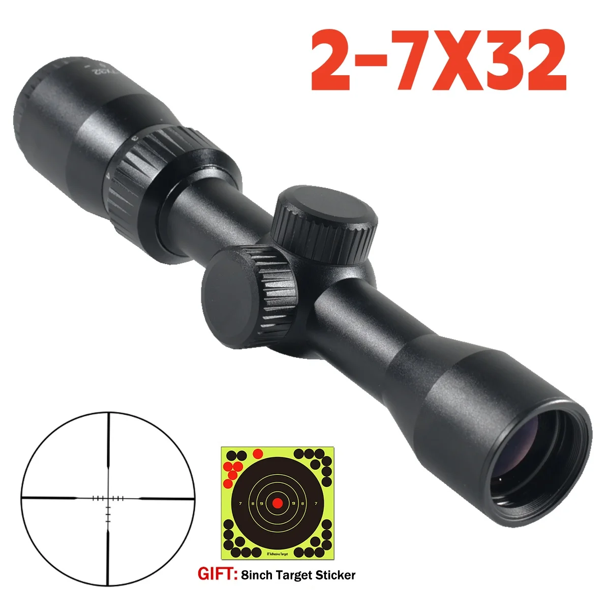 

Hunting Tactical Scope 2-7x32 Riflescope (SFP) Optical Reflex Airsoft Sight Crossbow Short Rifle Scopes 11mm/20mm Rail Mount