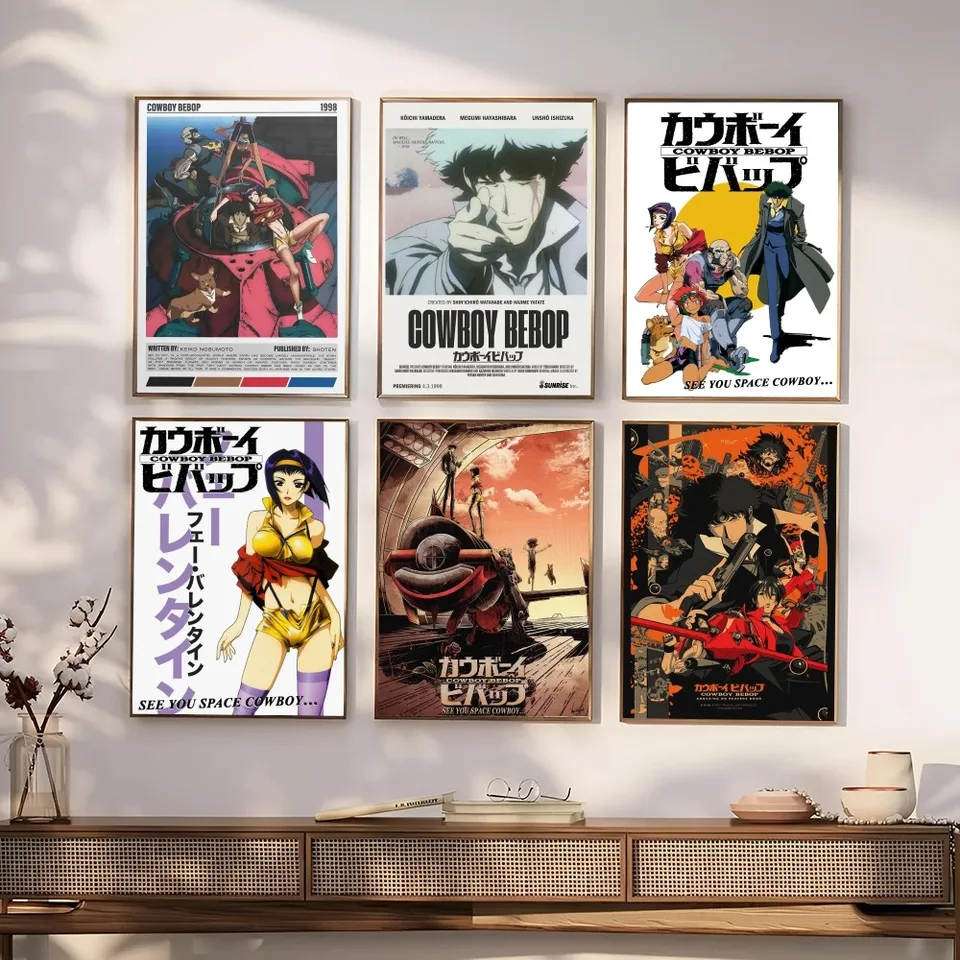 Anime Cowboy Bebop Poster Self-adhesive Art Waterproof Paper