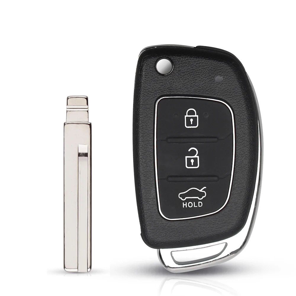 KEYYOU Auto Schlüssel Shell Für Hyundai Solaris ix35 ix45 Serie 2 Verna Santa Fe 3 Tasten Flip Folding Remote-Fob fall