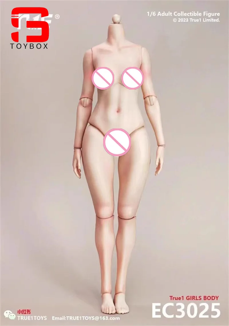 True1Toys EC3025 EC3026 1/6 Femmina Pesca Glutei Corpo Comune 12 ''Soldato Luce Bianca Grano Action Figure Metà Grande Busto Corpo
