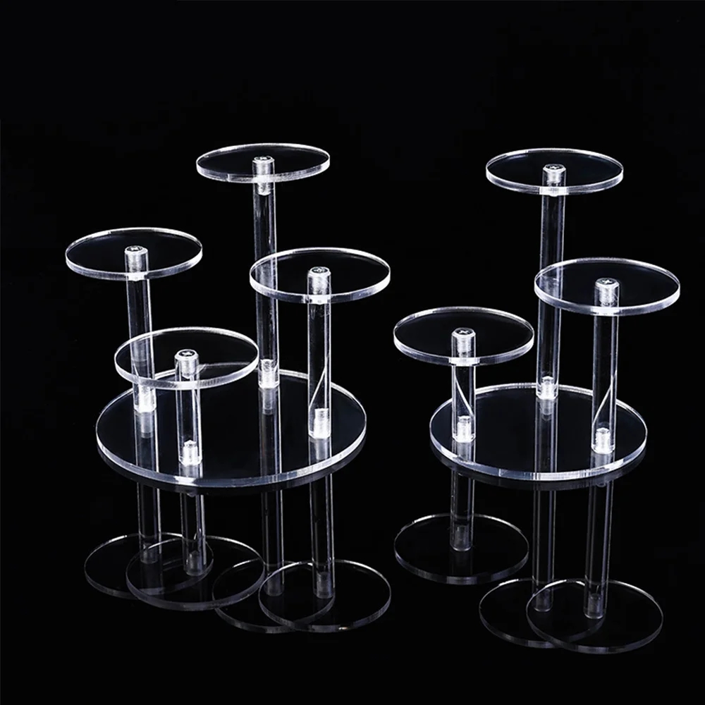 

3-5 Layers Acrylic Doll Display Box Assemble Creative Desktop Storage for Jewelry Display Collectible Action Figures Toys