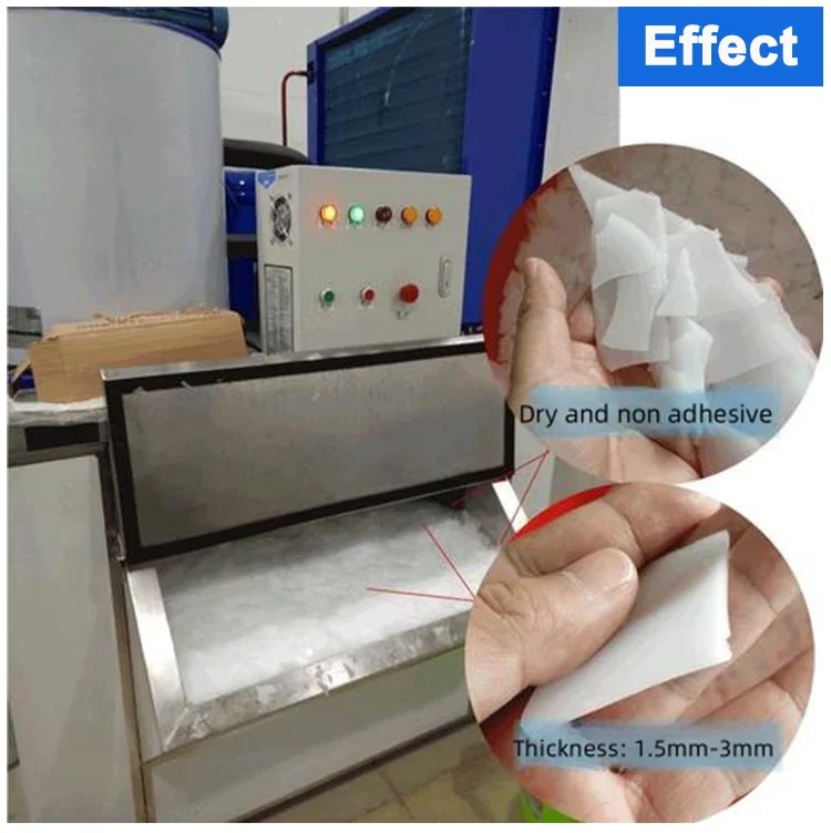 China Lieferant Eis Schnee maschine Flocke Schnee Eis Flocke Herstellung Maschine zum Einfrieren von Meeres früchten