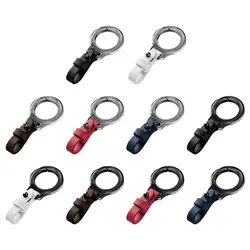 Titanium Alloy Cowhide Leather Keychain Car Key Holder Portable Waist Belt Buckle Small Key Rings For Men Women Gift