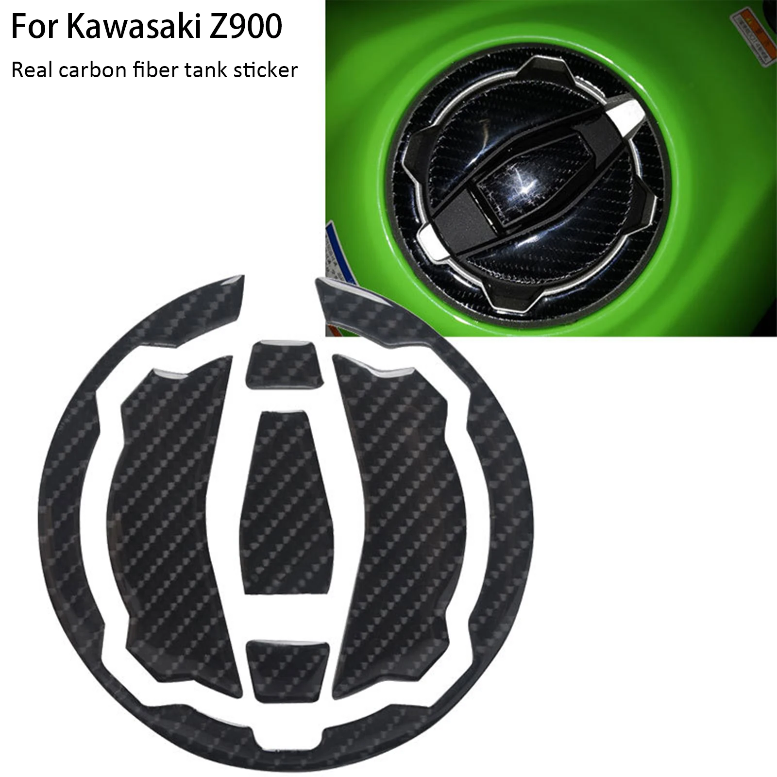 Motorcycle Fuel Cap Protection Sticker for Kawasaki Models 2017-2024 Ninja 400/650 Z650 Z900