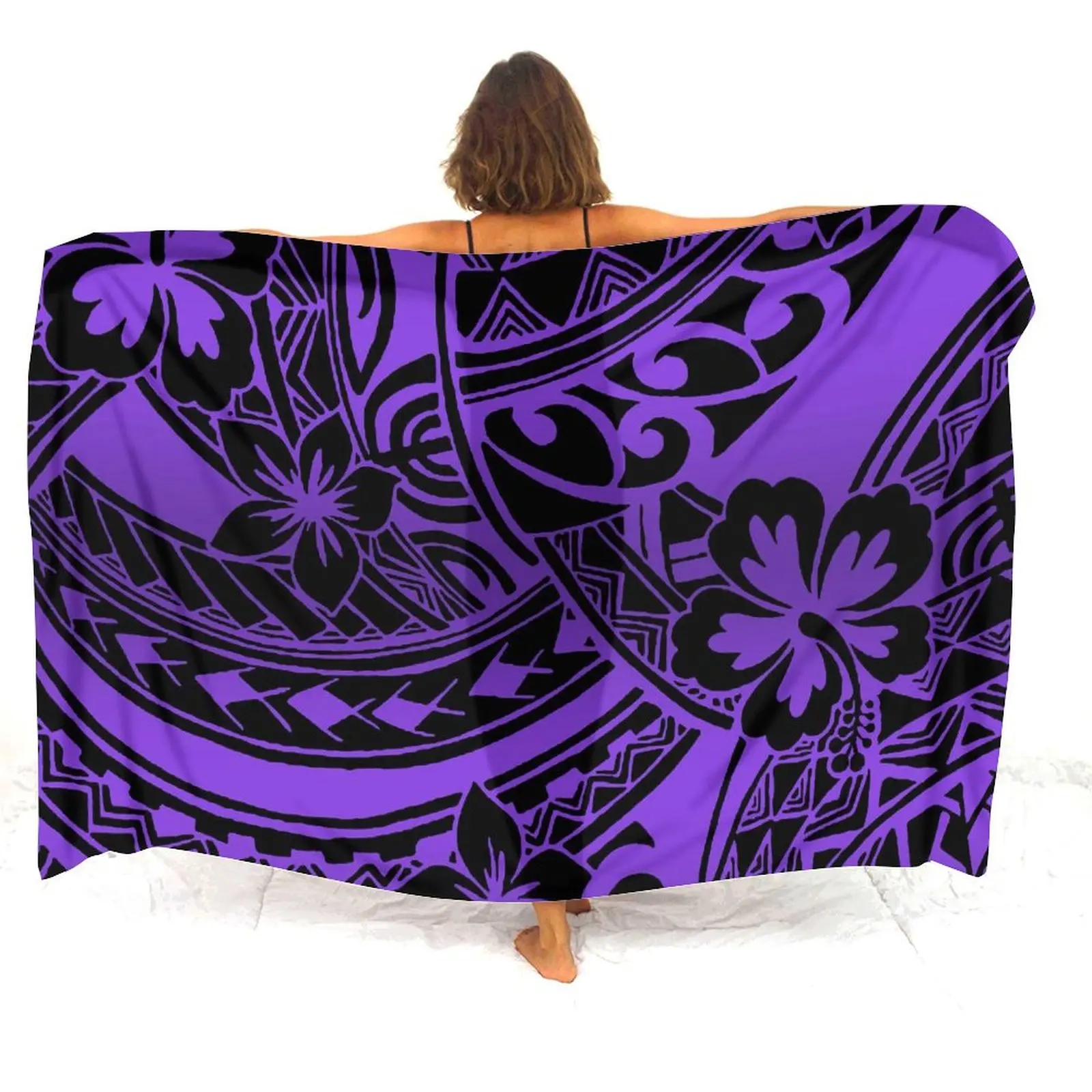 Exquisite Beach Shawl, High-Quality Fabric, Polynesian Apron, Soft Custom Printed Design, Comfortable Summer Fabric Skirt