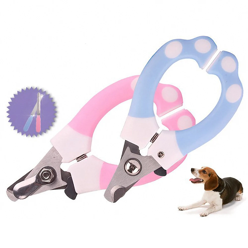 Professional Stainless Steel Pet Nail Clipper Cutter Nail File Set Puppy Dog Cat Grooming Scissors Pet Health Care Supplies