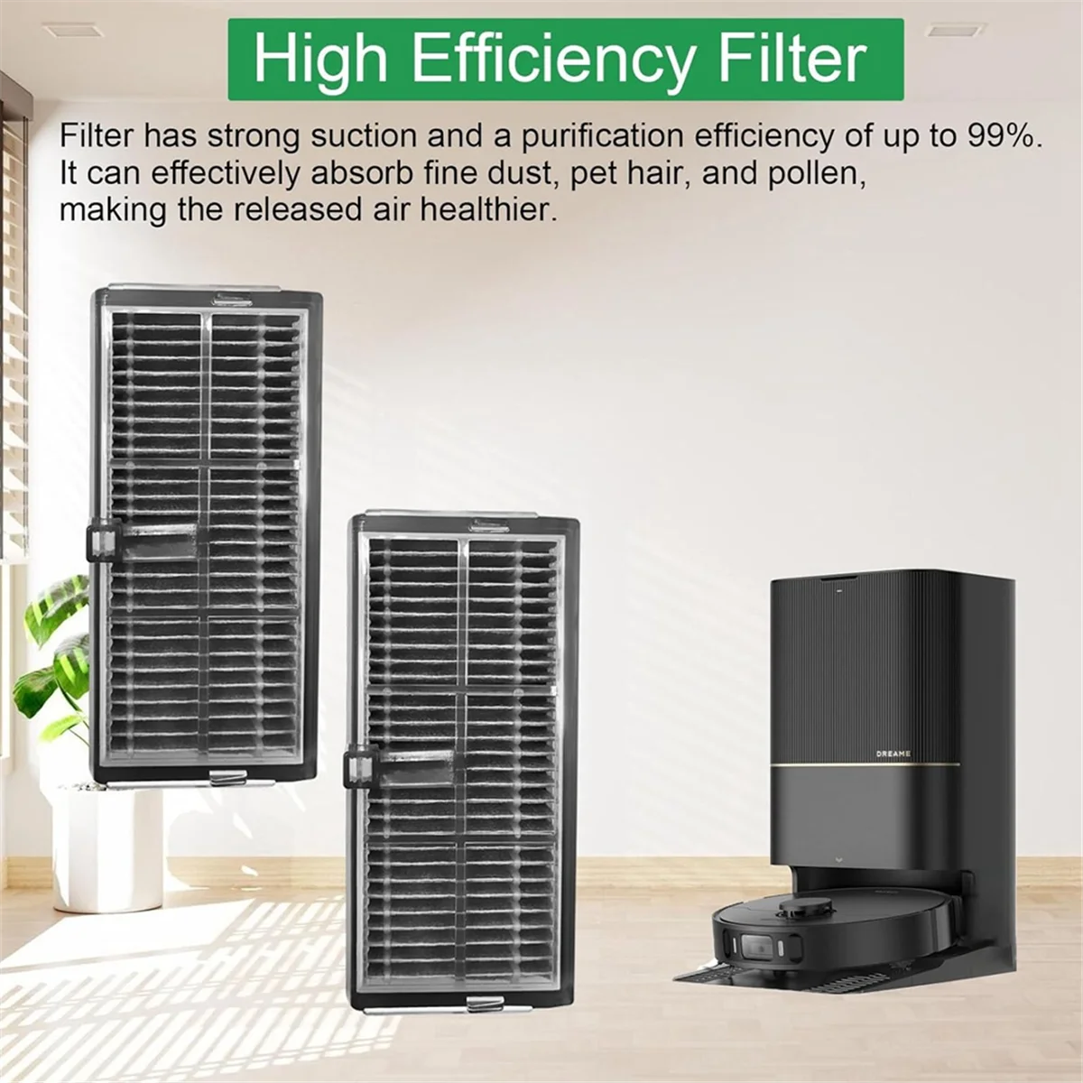 فلتر ABLS Hepa لـ Dreame L10s Pro Ultra Heat / X40 Ultra / X30 Ultra / X30 Pro Plus/ X30 Pro Ultra Robot Vacuum Cleaner