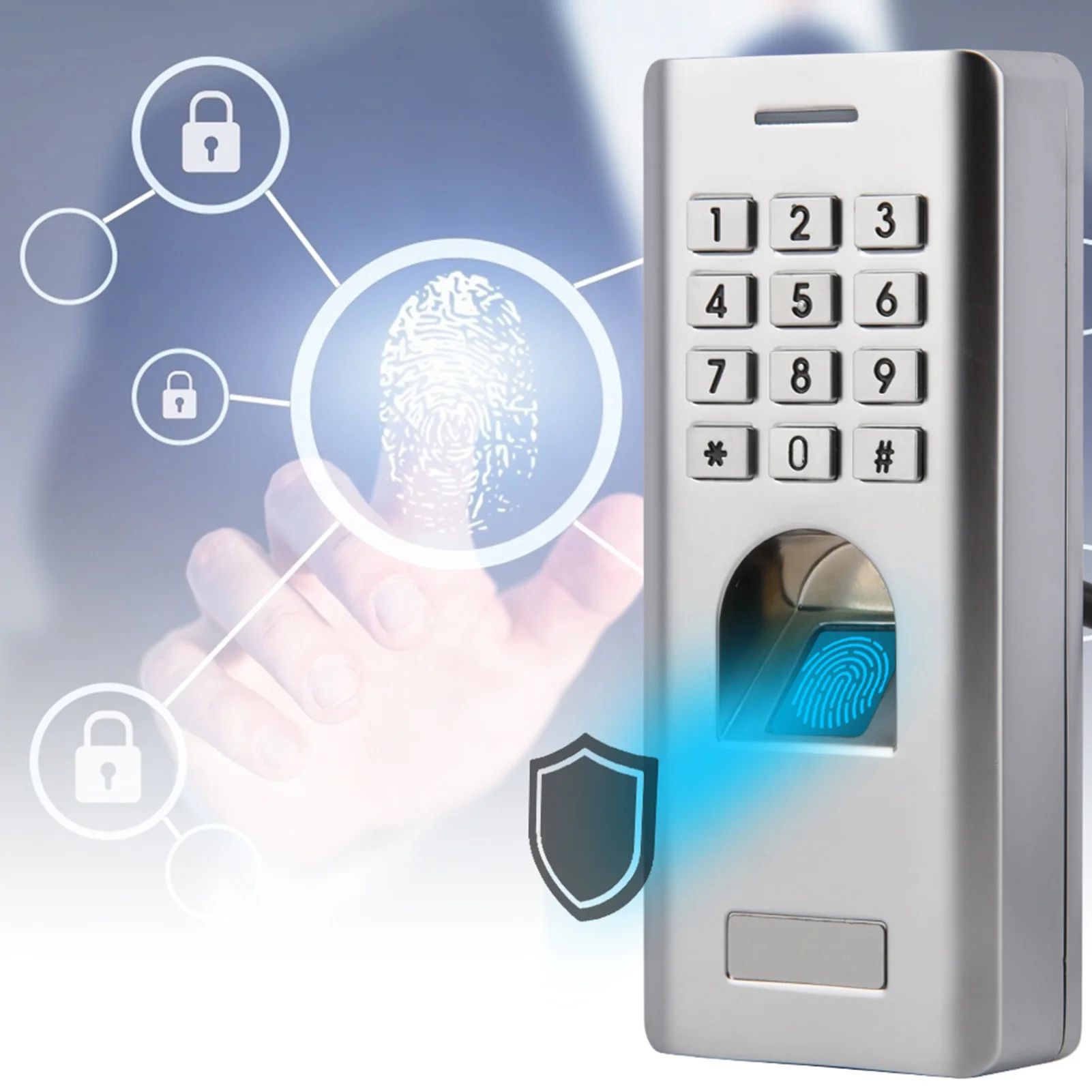 Fingerprint Access Control Metal Access Control Waterproof Fingerprint Reader Password Door Access Control Keypad Security Entry