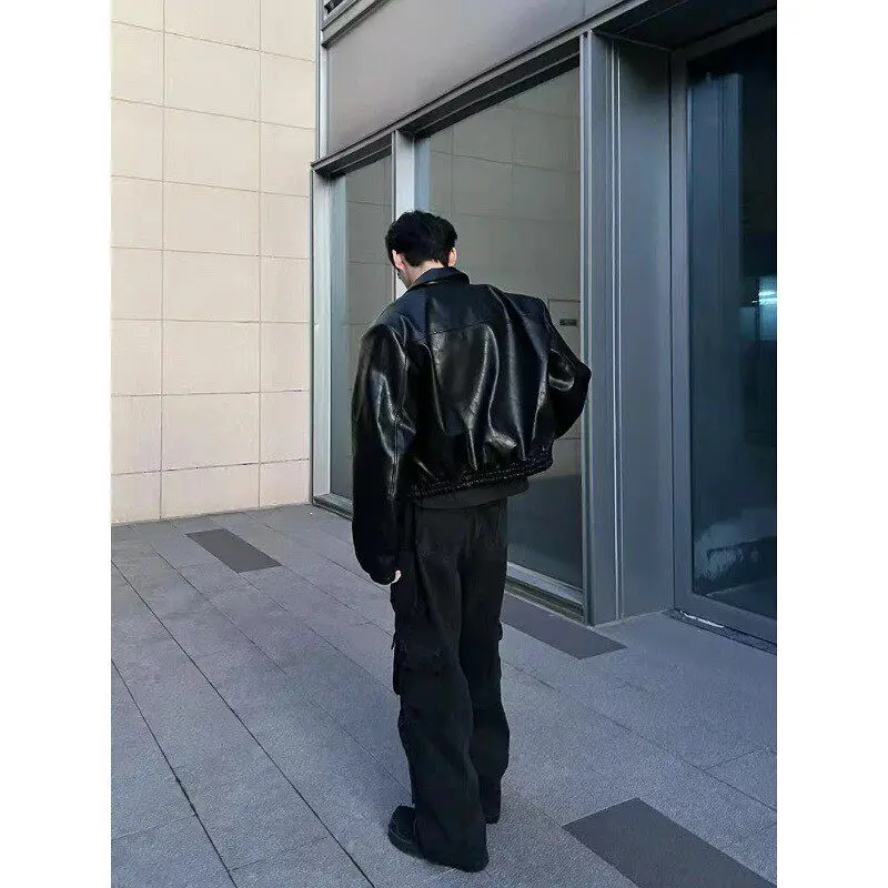 2026 Paris Cannonball Pants American Multi-Pocket Workwear Wide Leg Denim Jeans Heavy Wash Street Style mid Waist Drawstring