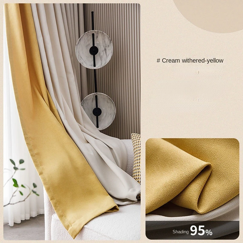 

French Home Sunscreen Living Room Curtain Sound Proofing Blackout Bedroom Drapes Color Matching Dirty Resistant Kitchen Curtains