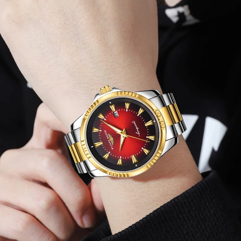 

Luxury Man Watch Sport Men's Quartz Wristwatches Waterproof Luminous Date Men Watch Stainless Steel Male Clock reloj hombre
