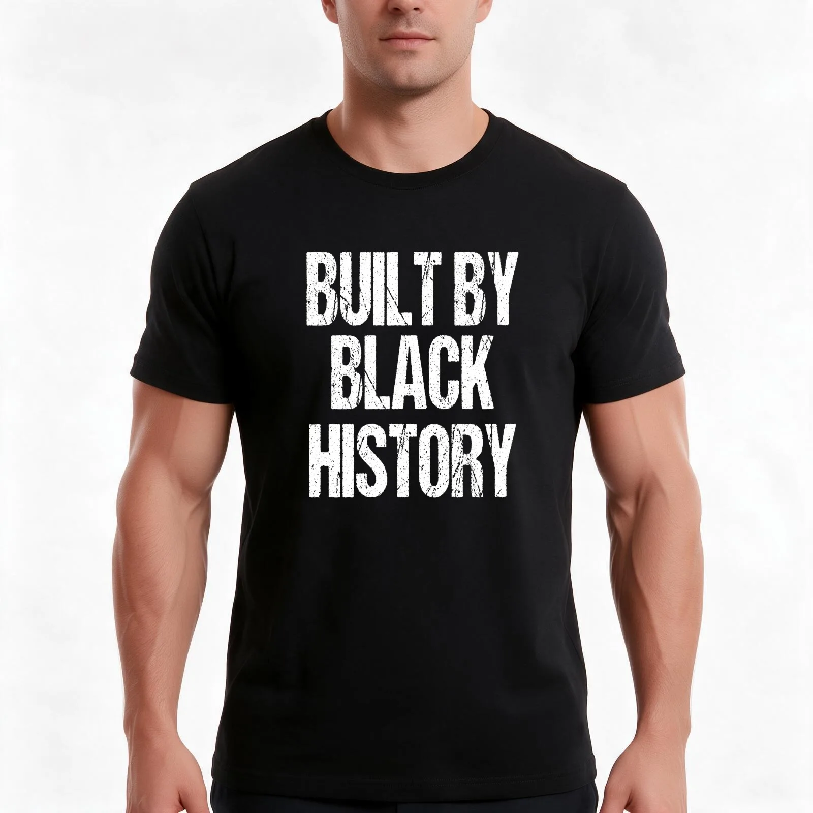 Built By Black History T-Shirt Summer Casual Cotton Tee Oversized Streetwear Tops Vintage Graphic Print Unisex Men Women