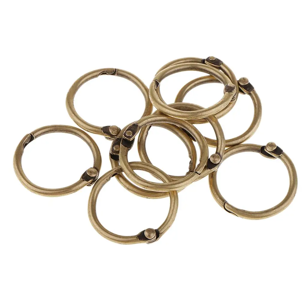 Metal Loose Leaf Split Binder Rings Adjustable Paper Binding Spiral Book Ring for Crafting Memory Books and Note Collection