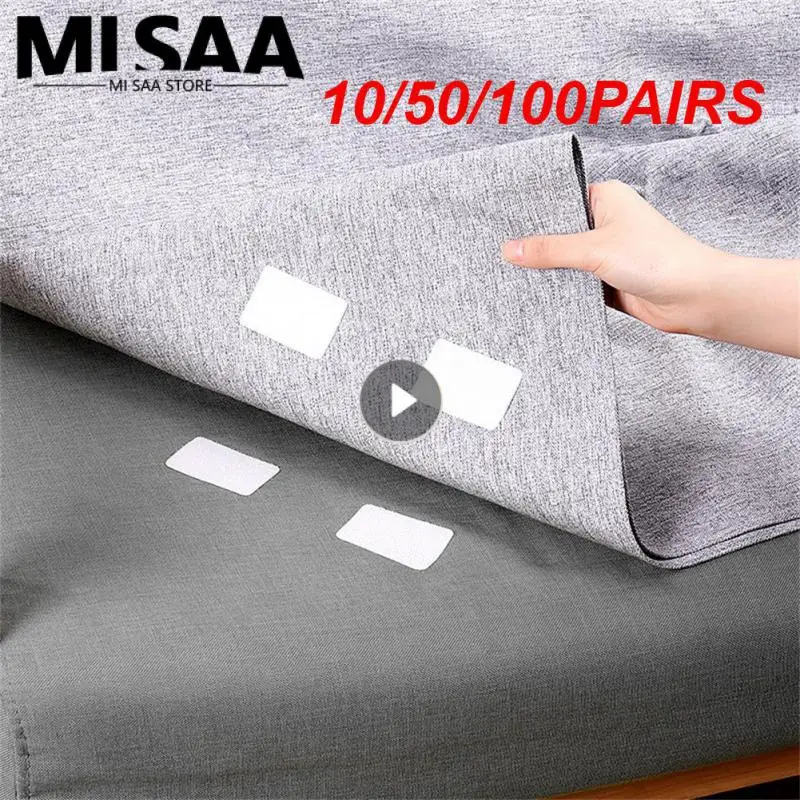 10/50/100PAIRS Hook And Fastener Anti Slip Mat Pads Houseware Self Adhesive Hook Reusable Fastener Dots Stickers