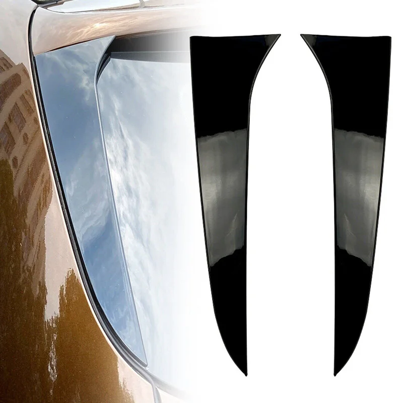 

For BMW X1 E84 2009 2010 2011-2015 Glossy Black ABS Car Rear Window Side Trunk Spoiler Canards Splitter Auto Decor Accessories