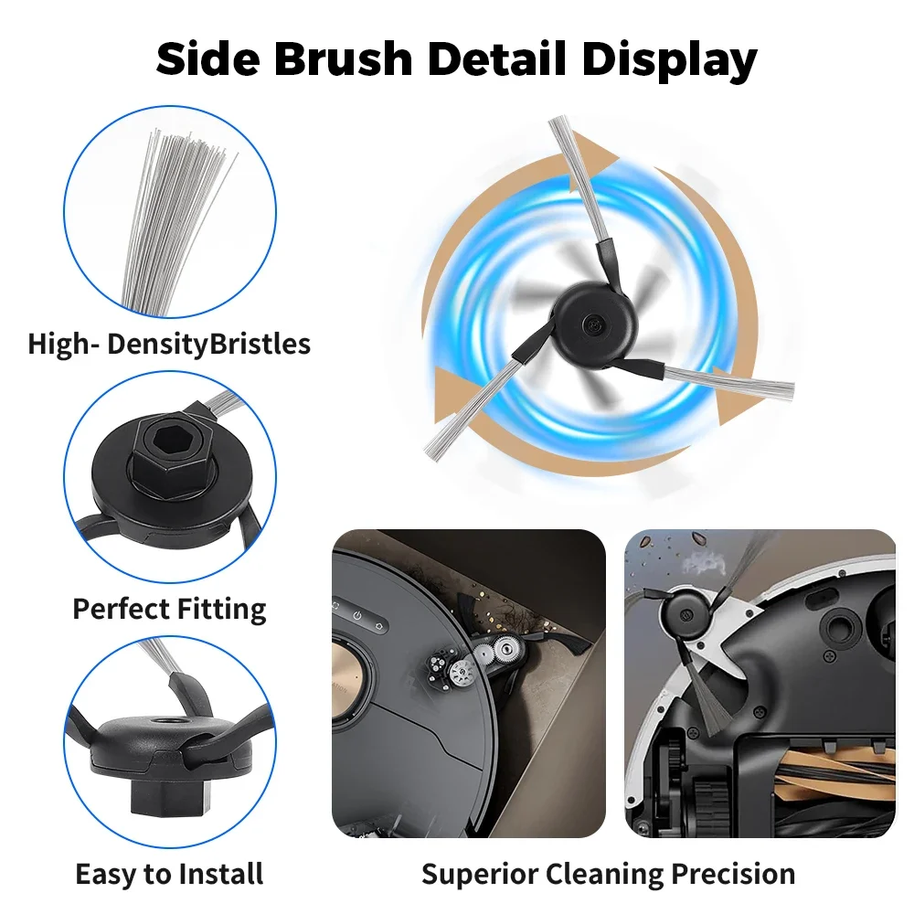 Side Brush For Dreame X40 Ultra X40 Pro X40 Pro Ultra L40 Ultra X50 X50 Ultra S40 Enhanced X30 Pro Ultra Robot Perfect Fit Parts image 4