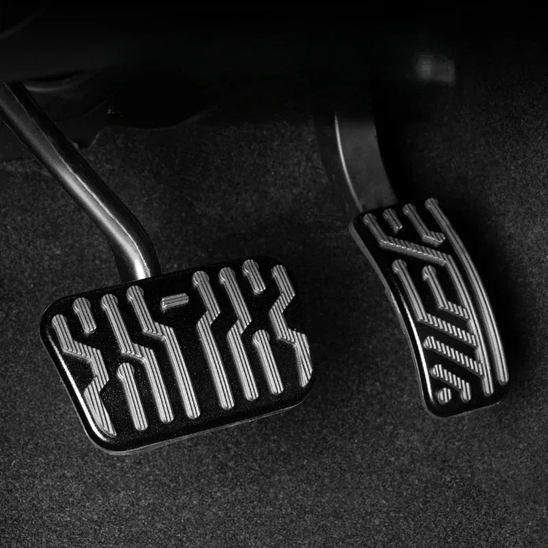 For Haval H9 2024-2026 Aluminum Alloy Black Car Accelerator Brake Pedal Sleeve Anti Slip Brake Pedal Interior Car Accessories
