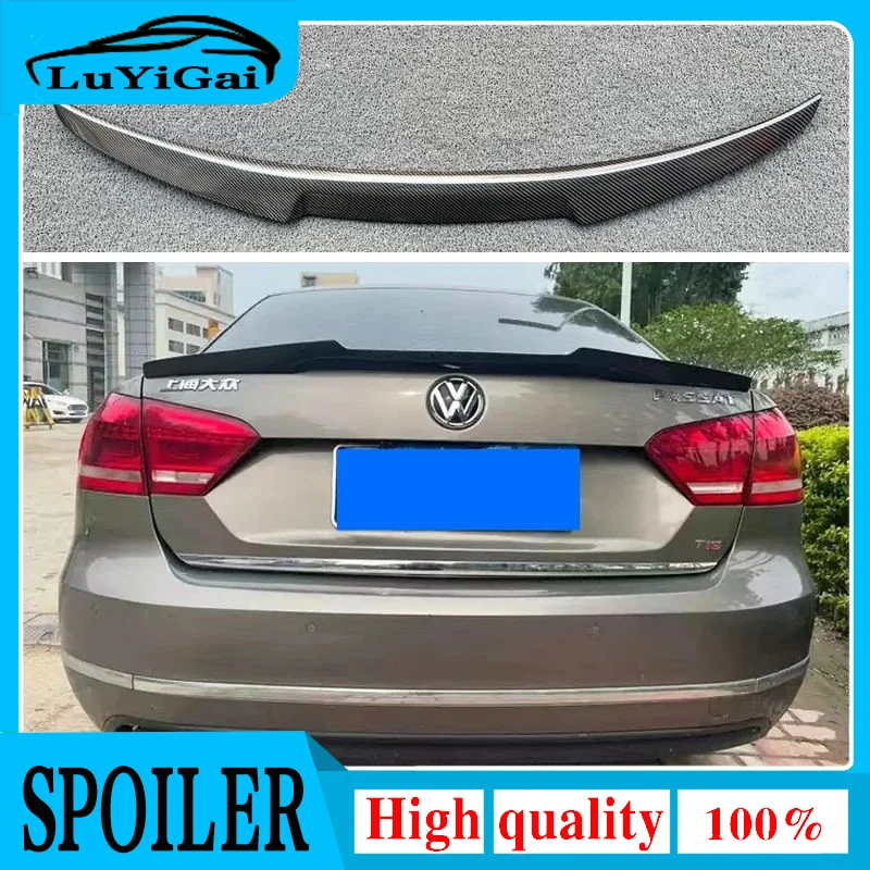 

Спойлер для багажника из углеродного волокна для Volkswagen VW Passat B7 2012-2016 FRP, Автомобильный задний багажник Ducktail Wing типа M4, аксессуары для переоборудования