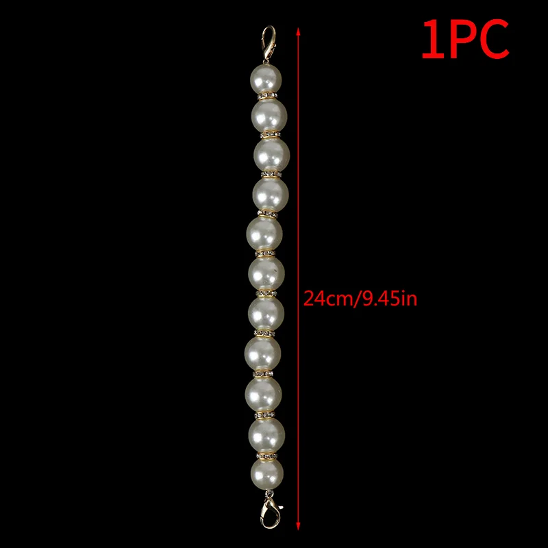 1 Pack Faux Pearl Bag With Beaded Belt Handle Chain Women's Bag Tote Bag Handle Replacement Pearl Carrying Chain Bag Accessories
