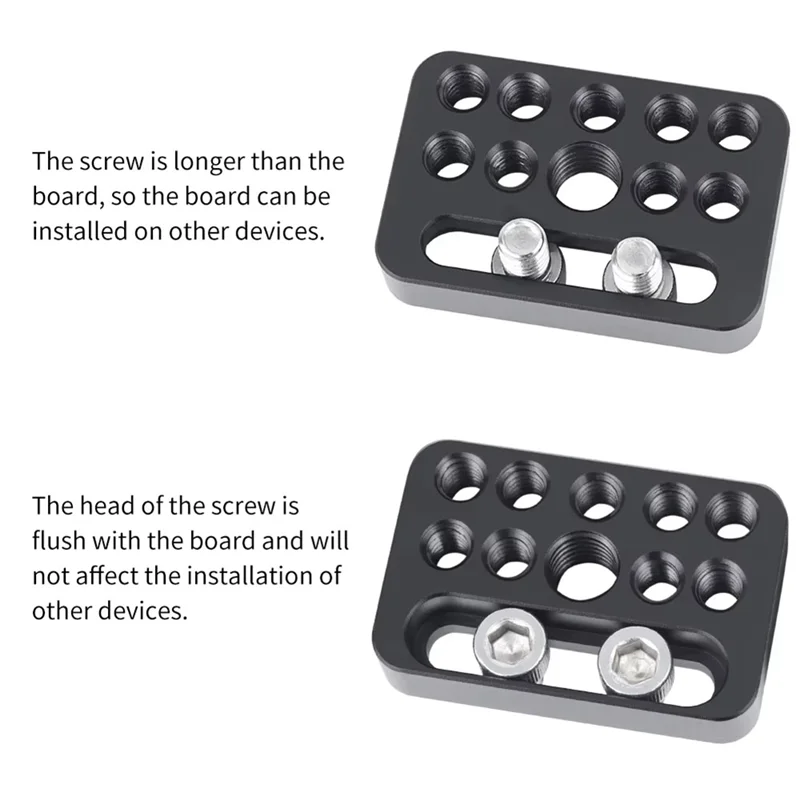 Placa de instalación rápida de conexión porosa AA60 para cámara Cage-CP03 Mini placa de queso multifuncional y bloque de riel guía