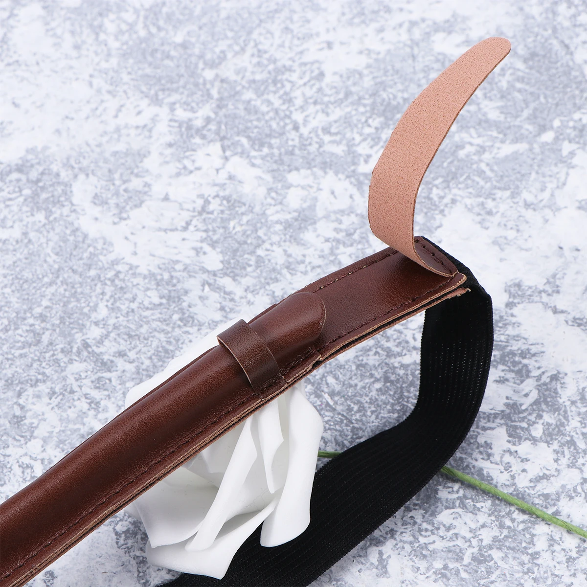 

Premium PU Capacitive Stylus Pen Cover Red Pencil Holder Secure Elastic Belt Clip for Pencil Daily Travel