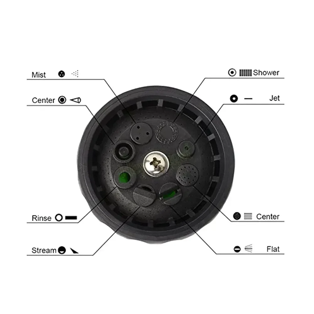 8 Patroon Multifunctionele Huishouden Tuin Sprinkler Tool Geschikt Voor Schuim Auto Wassen Pistool