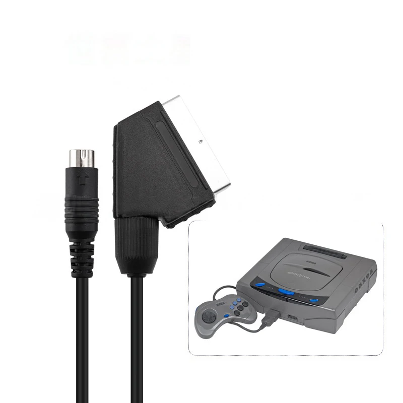 Kabel Scart do SEGA Saturn 1.8M RGB AV Stabilna Transmisja Audio Wideo Przewód Połączeniowy do Konsoli Sega Saturn PAL NTSC — zdjęcie produktu 4