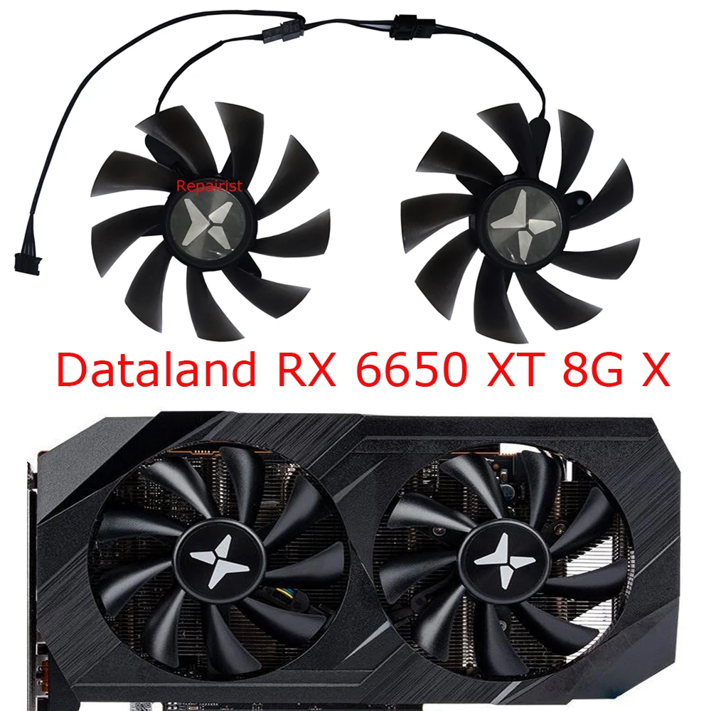 

2Pcs/Set,PLA09215B12H,GA92S2H,GPU Cooler,Video Cards Cooling Fan,For Dataland RX 6650XT 8G-X,For Dataland RX 6600XT 8G X