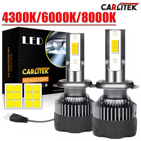 H7 LED Headlights Super Bright H1 H4 H8 H9 H11 9005 HB3 9006 HB4 9012 HIR2 Light Bulbs Car Fog Lamps 4300K 8000K 6000K Carlitek