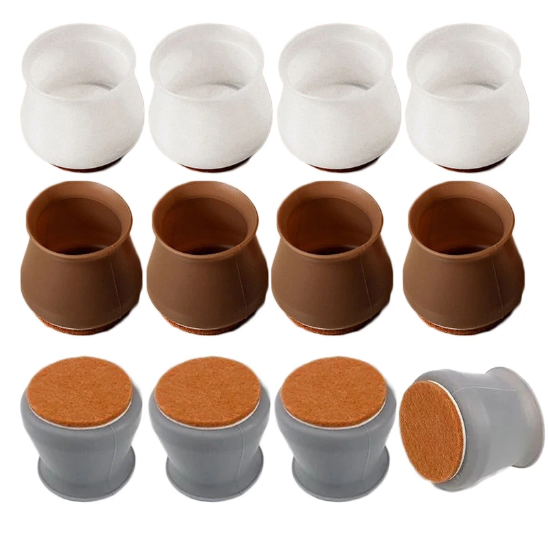 16Pcs Silicon Furniture Leg Protection Cover Sofa Chair Leg Cap Socks Anti-Slip Table Feet Pad Floor Protection Mat Home Decor