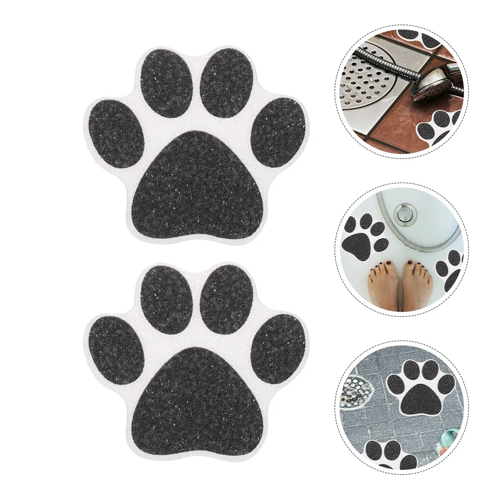 

20Pcs Paw Print Anti Slip Stickers Black Kitchen Bathroom Floor Non Slip Tape Shower Tub Safety Sticker