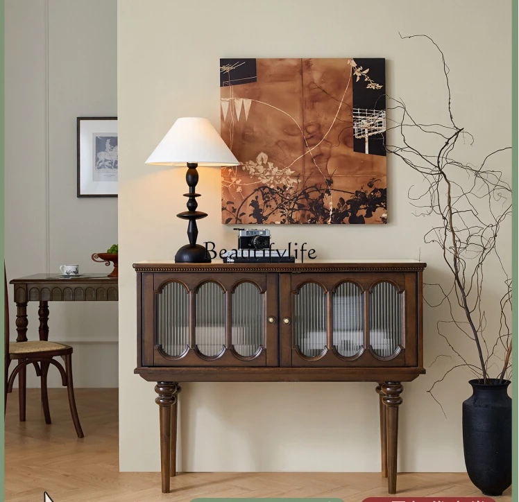

12Retro American Sideboard Cabinet Simple and Light Luxury Storage Locker