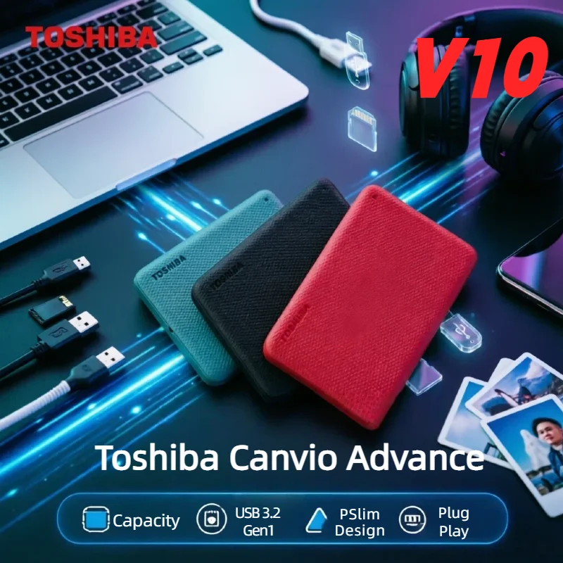 Toshiba Canvio Advanced V10 1TB USB3 2 Gen1 2 5 Slim Portable HDD For Dell HP Lenovo Acer Laptop Storage Pro Core Ultra Speed