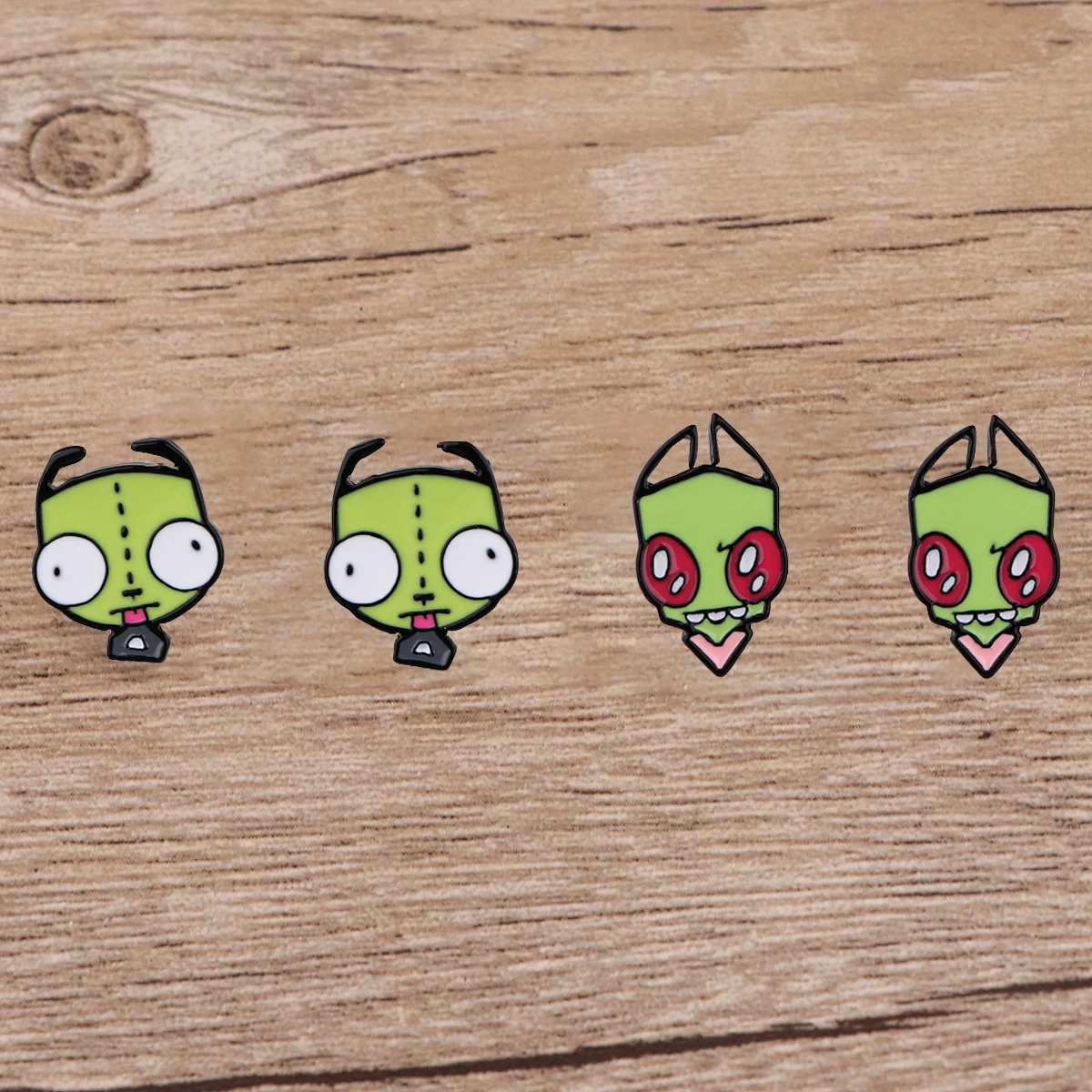 Cartoon Alien Earrings For Women Girls Cute Stud Earrings Stainless Steel Pierced Jewelry Teens Gift Wholesale