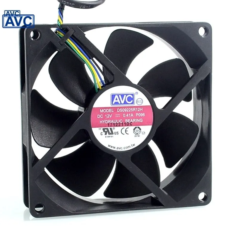 New and  DS09225R12H 9cm 9025 90mm 12V 0.41A 4 PWM cooling fan wind capacity  90*90*25mm for AVC