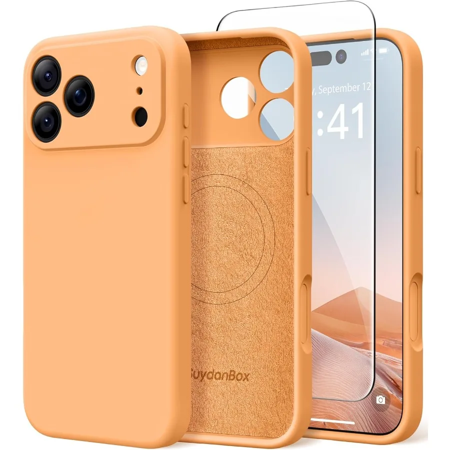 

Магнитный защитный чехол для iPhone 17 Pro Max 6,9 с поддержкой MagSafe, полная защита камеры, встроенная защитная пленка для экрана