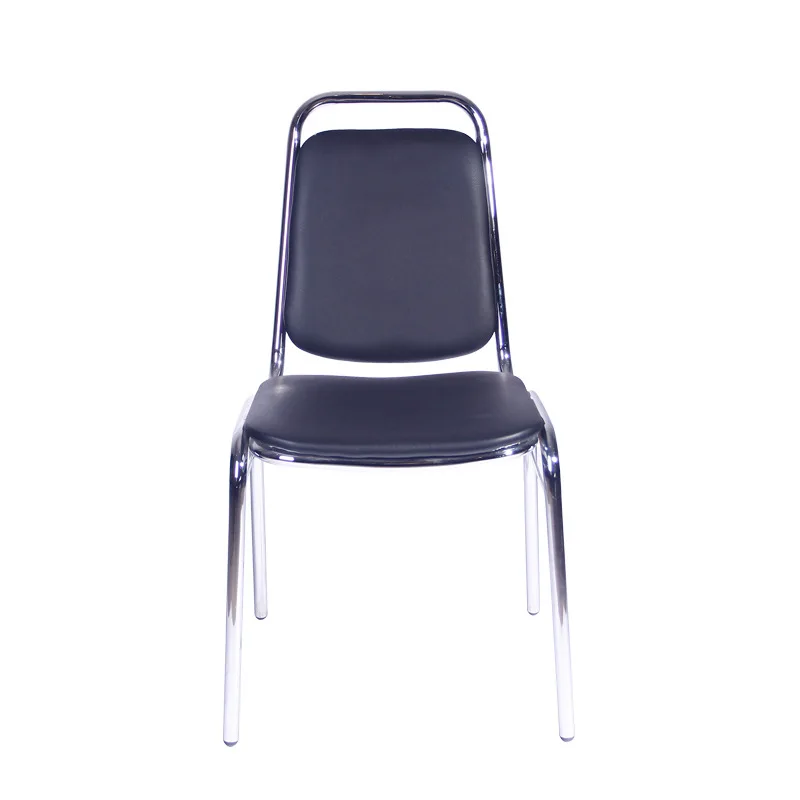 

High Back PU Plated Legs Restaurant Cafe Waiting Computer Office Mahjong Chess and Card Room PU Seat Chair