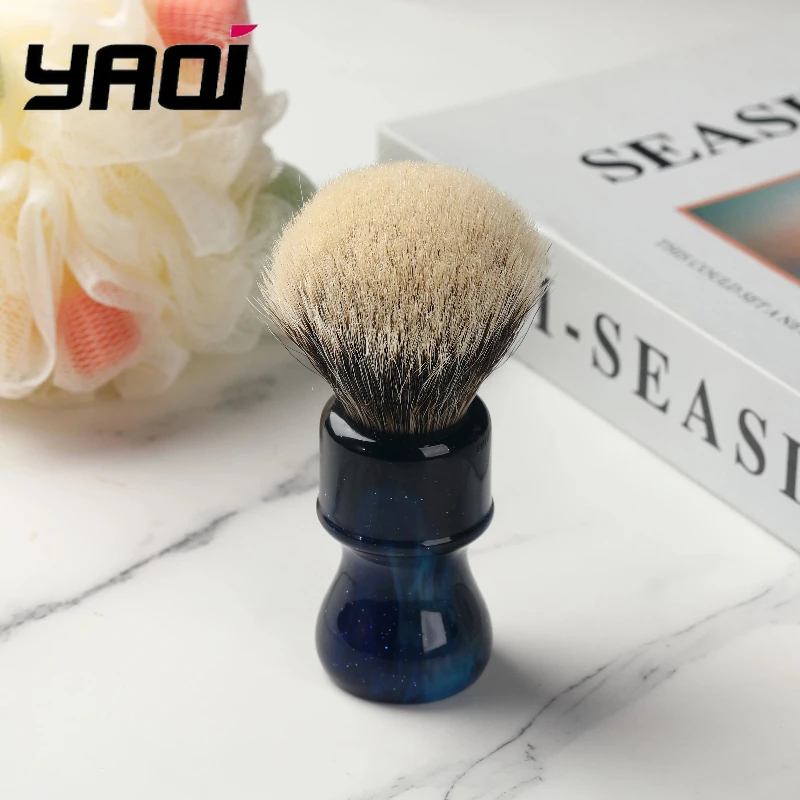 2026-yaqi-24mm-ミステリアススペースカラーハンドル-ツーバンド-バッジャーヘアノット-メンズシェービングブラシ-フラッシュセール！