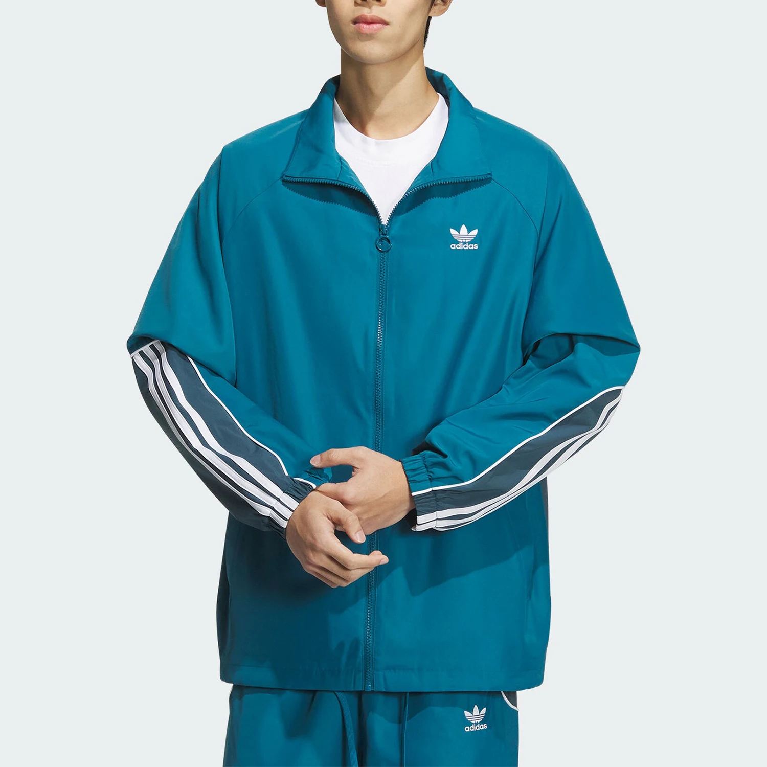 

Adidas genuine clover men's sports and casual loose woven jacket JE3492